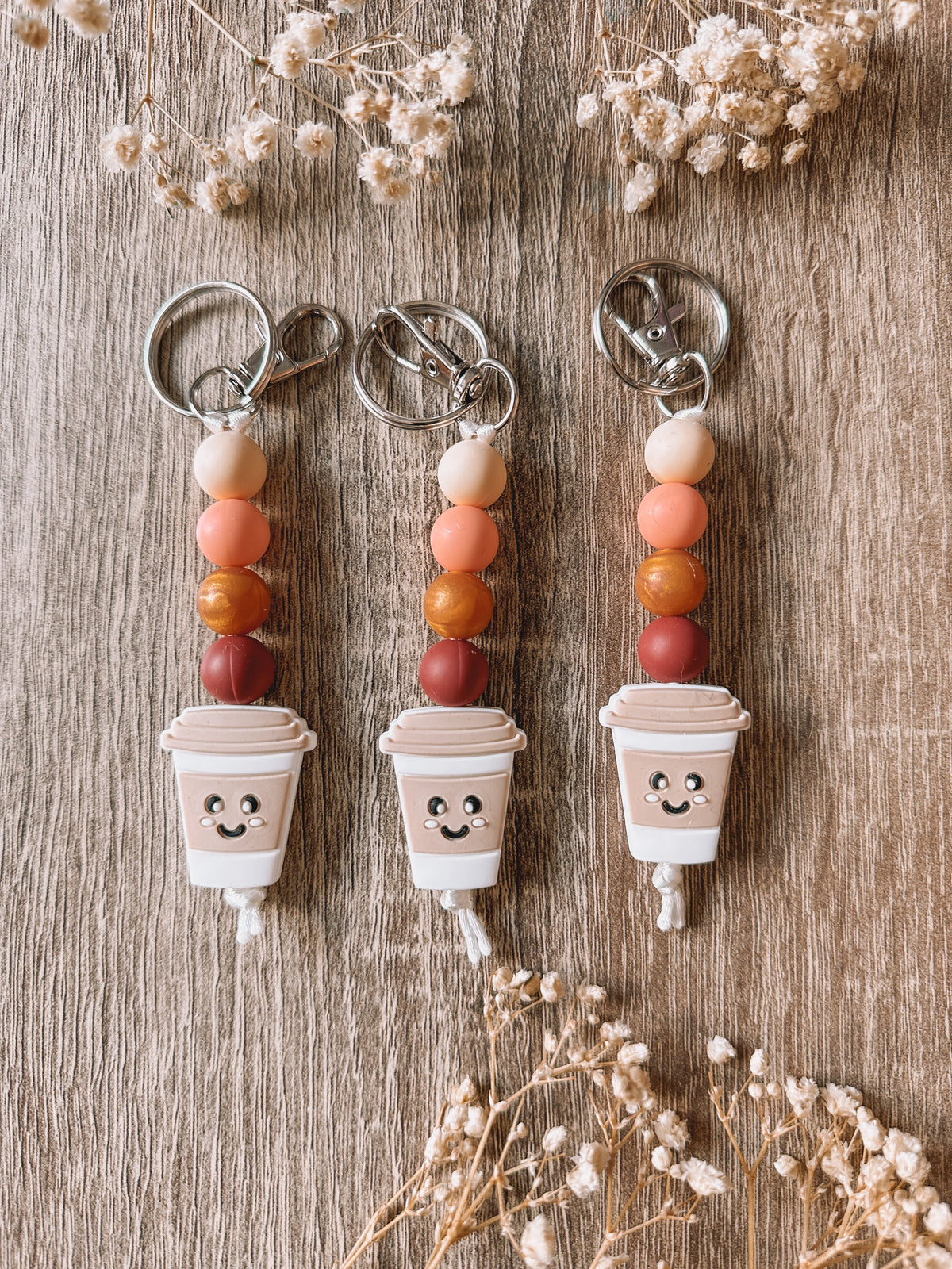Hart Strings Keychain - Kawaii Coffee