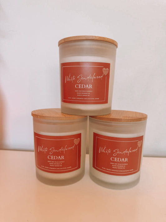 White Sandlewood & Cedar Soy Candle 8oz