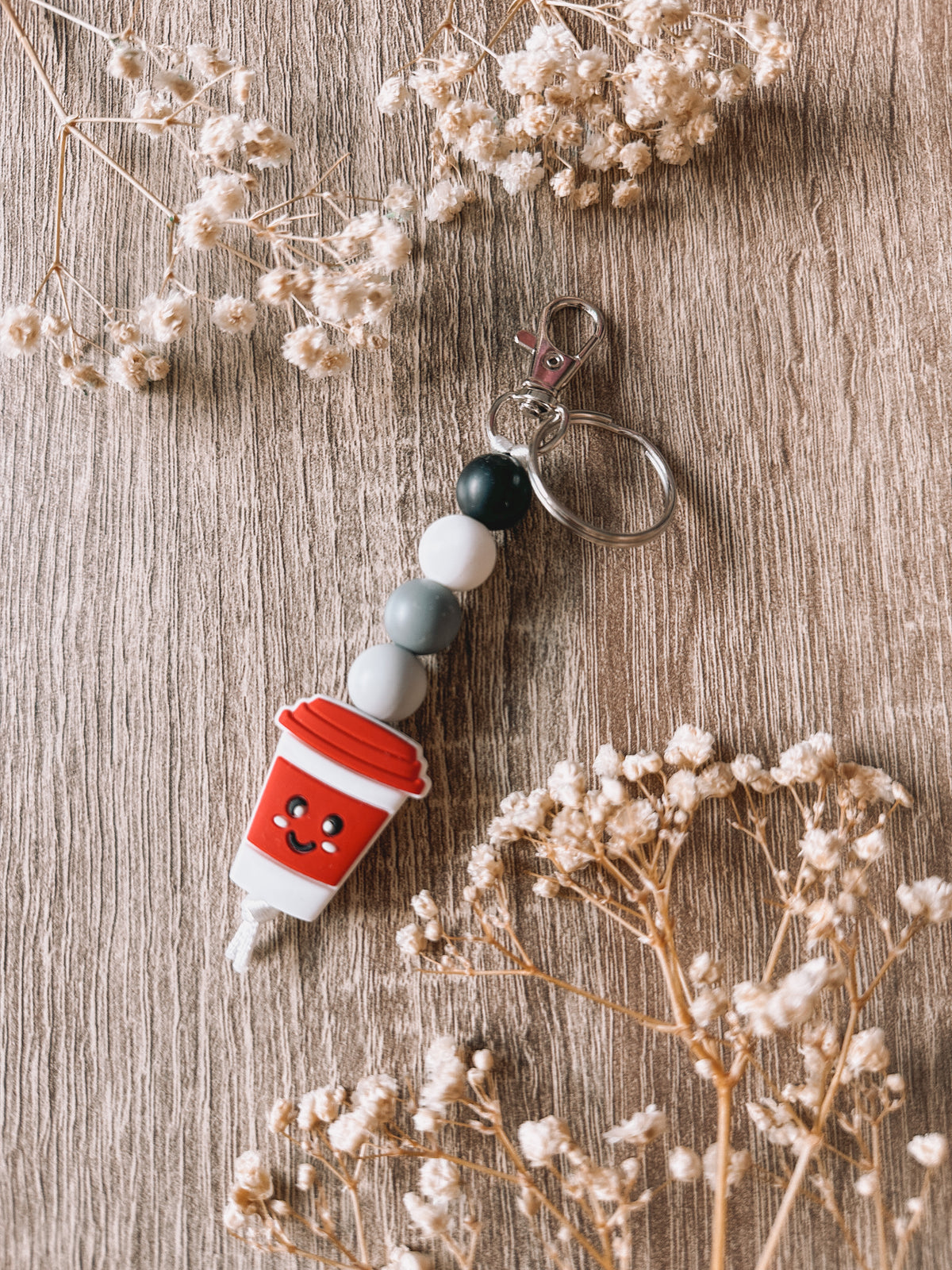 Hart Strings Keychain - Kawaii Coffee