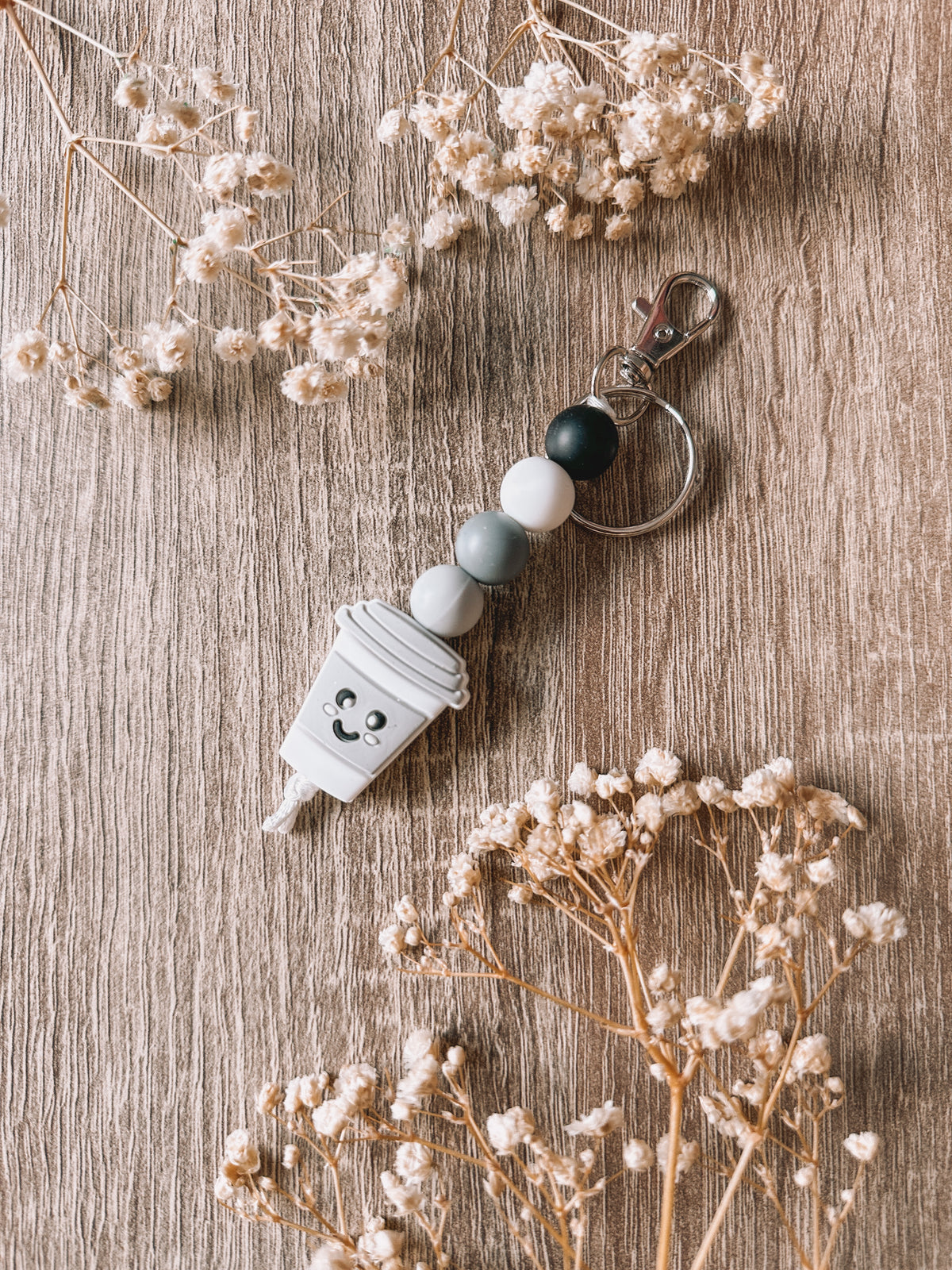 Hart Strings Keychain - Kawaii Coffee