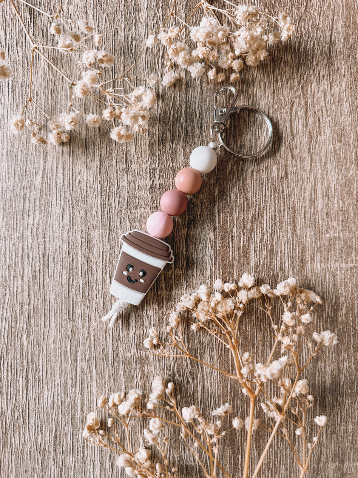 Hart Strings Keychain - Kawaii Coffee