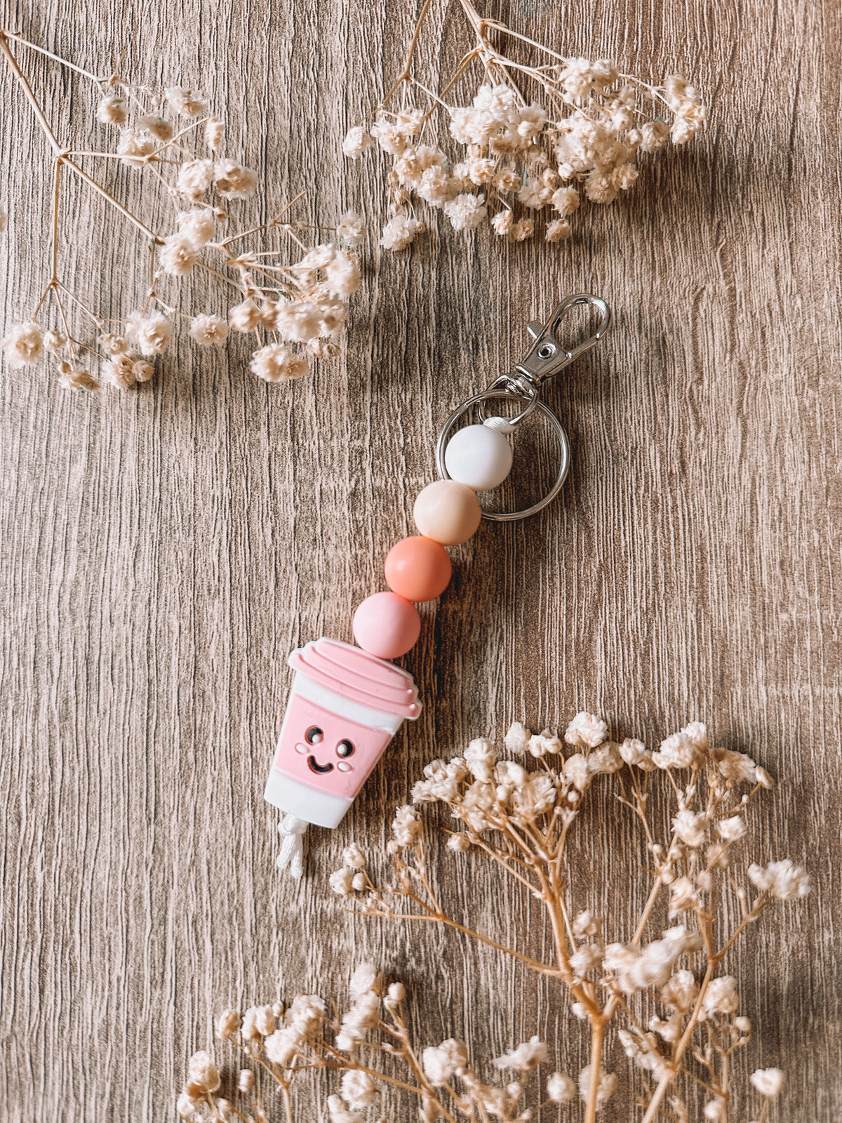 Hart Strings Keychain - Kawaii Coffee