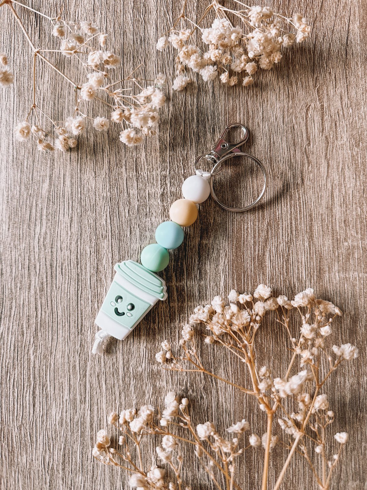 Hart Strings Keychain - Kawaii Coffee