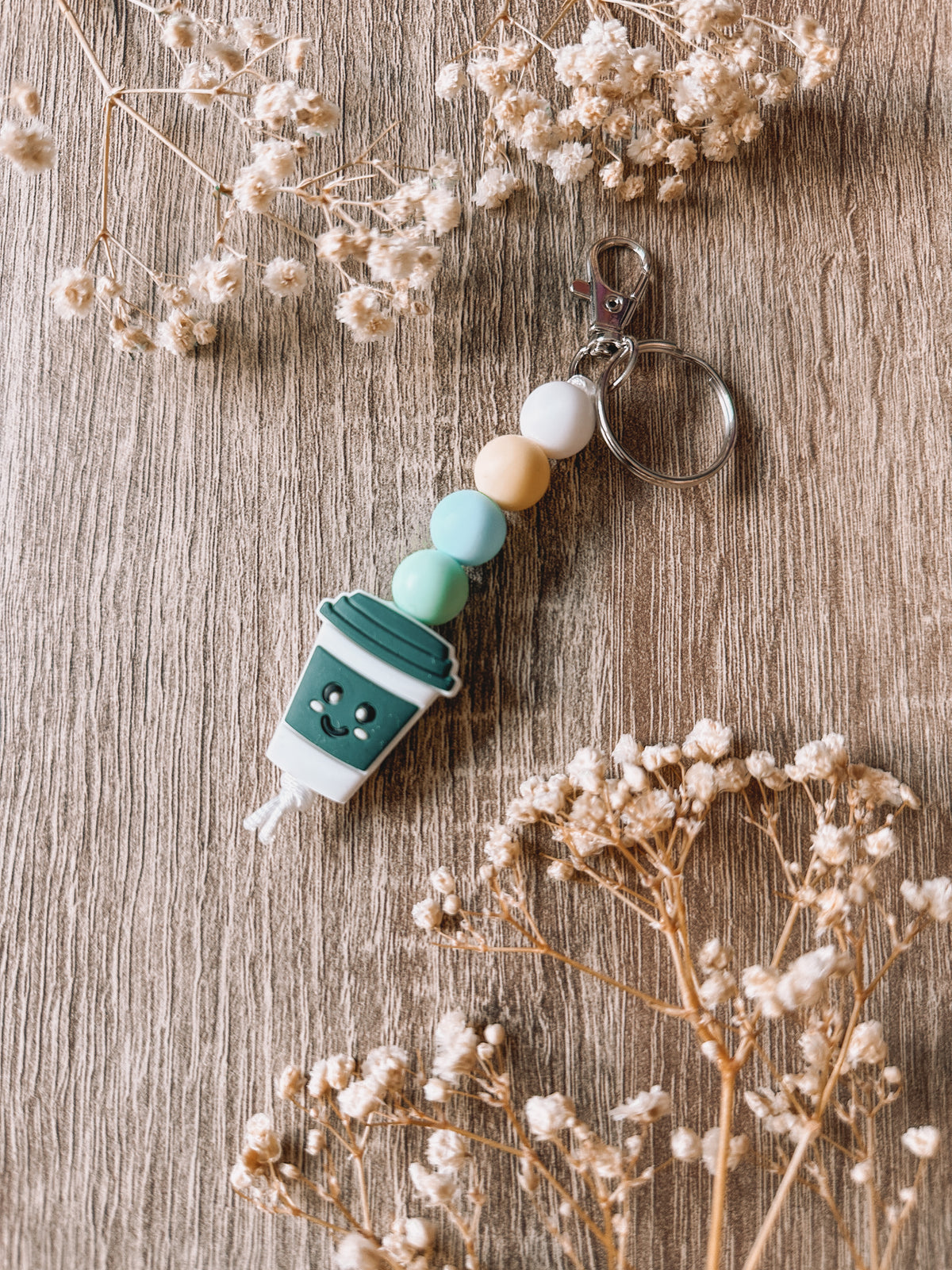Hart Strings Keychain - Kawaii Coffee
