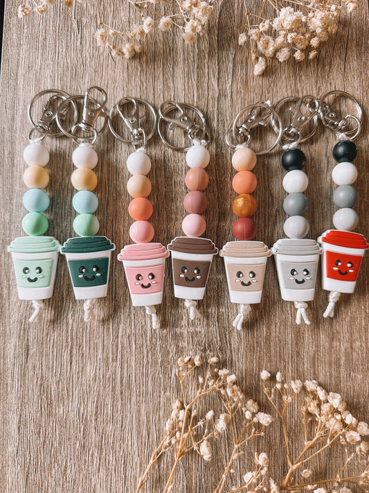 Hart Strings Keychain - Kawaii Coffee