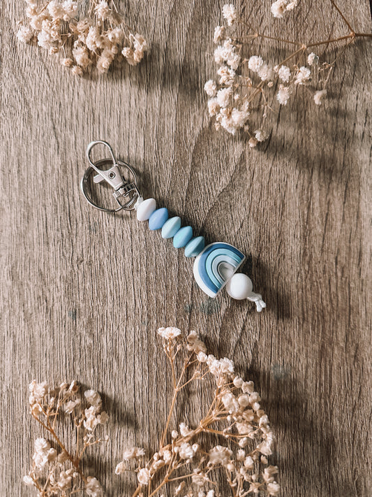 Hart Strings Keychain - Rainbow Blues
