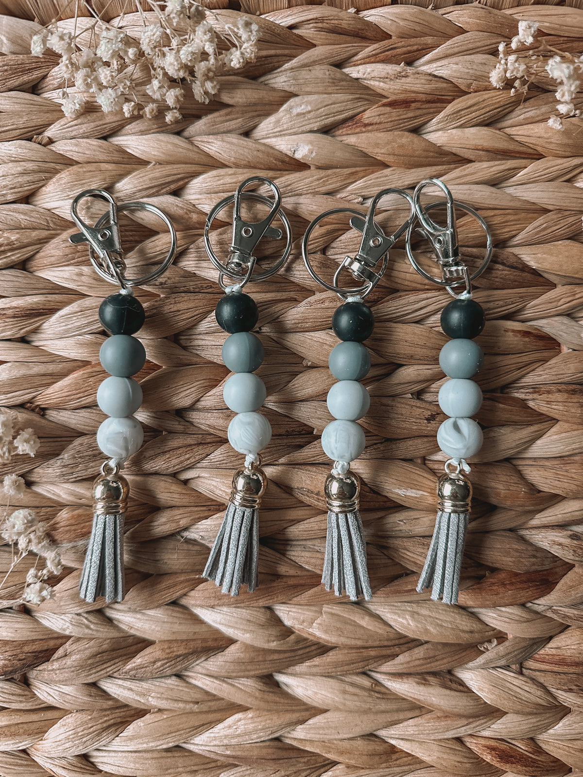 Hart Strings Keychain - beads & Tassels